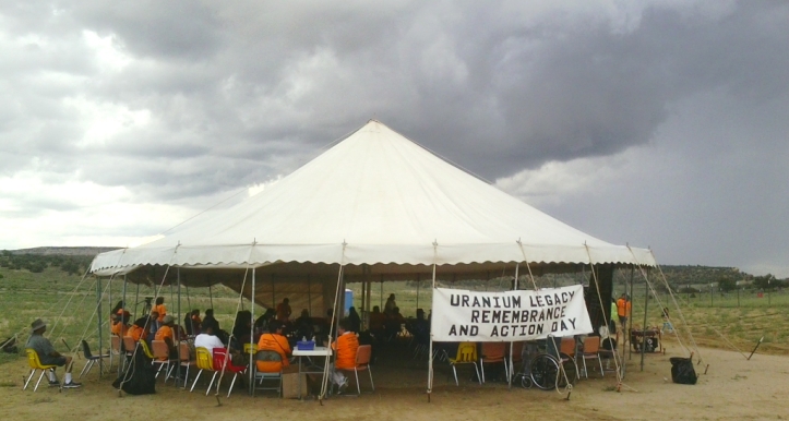 Besides marching to the spill site, the commemoration included a conference of tribal and congressional officials along with local residents to discuss, among other things, ongoing radioactive cleanup in the Church Rock area.